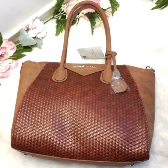 Adrienne Vittadini Handbags - XLarge Basket Weave Tote Handbag